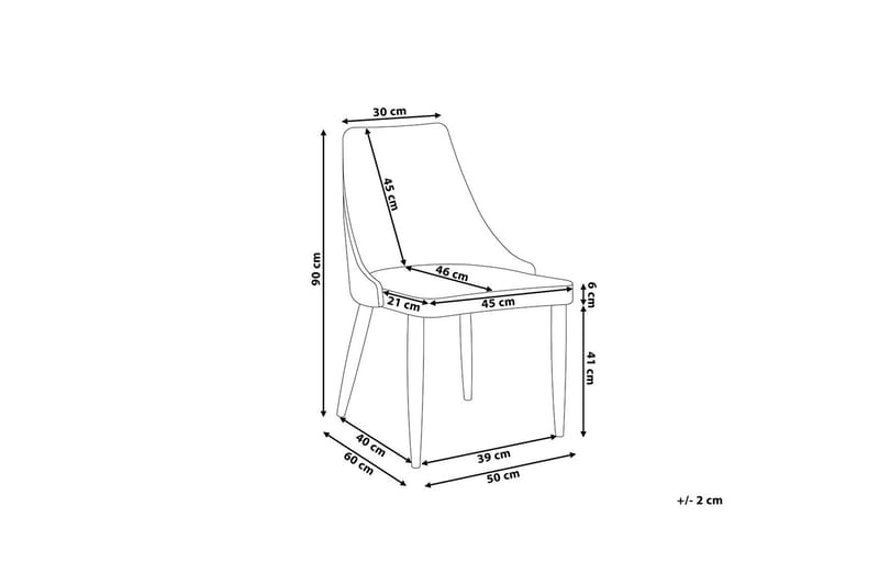 Camino Stol Set Om 2 St - Grå - Möbler - Fåtölj & stolar - Matstol & köksstol