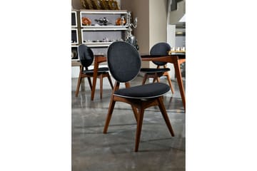 Charbel Matstol - Valnöt/Antracit - Möbler - Fåtölj & stolar - Matstol & köksstol