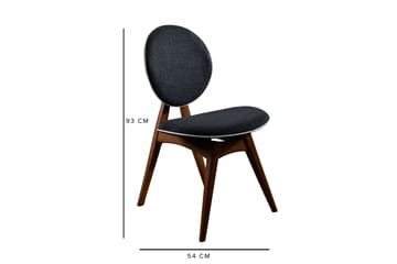 Charbel Matstol - Valnöt/Antracit - Möbler - Fåtölj & stolar - Matstol & köksstol