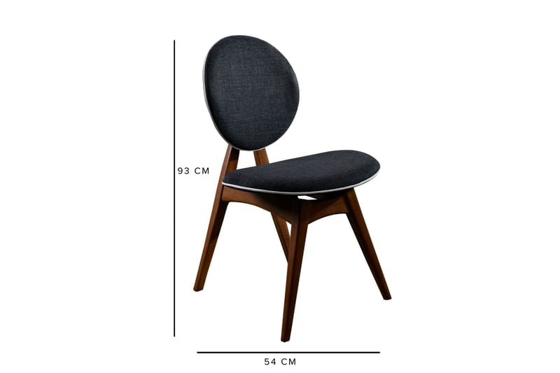 Charbel Matstol - Valnöt/Antracit - Möbler - Fåtölj & stolar - Matstol & köksstol
