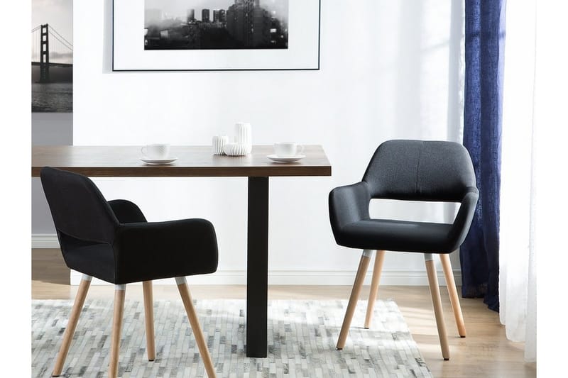 Chicago Stol Set Om 2 St - Svart - Möbler - Fåtölj & stolar - Matstol & köksstol