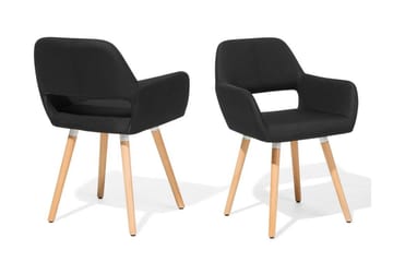 Chicago Stol Set Om 2 St - Svart - Möbler - Fåtölj & stolar - Matstol & köksstol