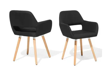 Chicago Stol Set Om 2 St - Svart - Möbler - Fåtölj & stolar - Matstol & köksstol