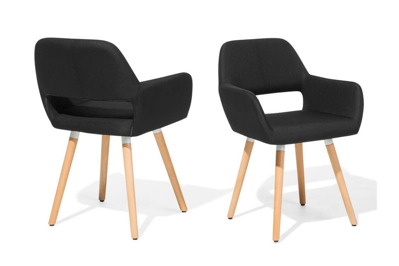 Chicago Stol Set Om 2 St - Svart - Möbler - Fåtölj & stolar - Matstol & köksstol