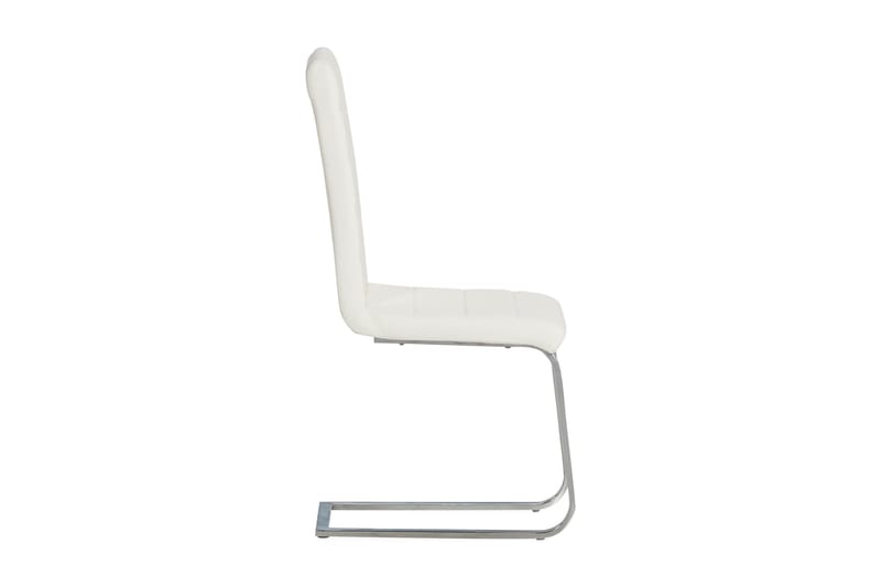 Cibus Matstol Konstläder - Vit/Krom - Möbler - Fåtölj & stolar - Matstol & köksstol