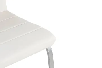 Cibus Matstol Konstläder - Vit/Krom - Möbler - Fåtölj & stolar - Matstol & köksstol