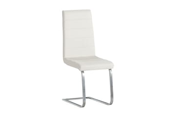 Cibus Matstol Konstläder - Vit/Krom - Möbler - Fåtölj & stolar - Matstol & köksstol