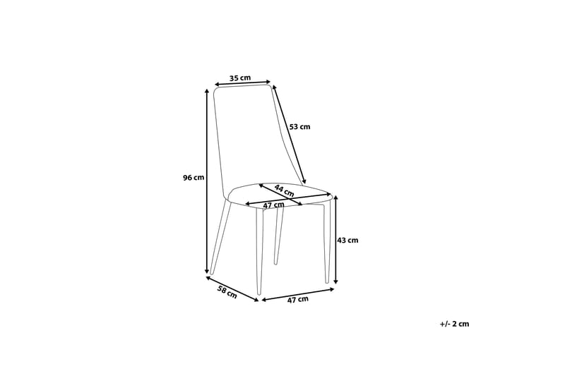 Clayton Stol Set Om 2 St - Svart - Möbler - Fåtölj & stolar - Matstol & köksstol