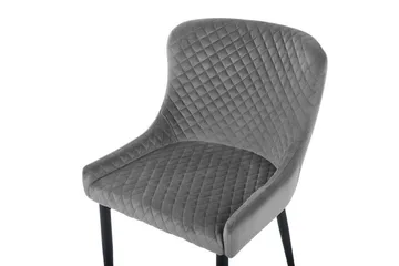 Colino Stol 2-Pack Sammet - Grå - Möbler - Fåtölj & stolar - Matstol & köksstol