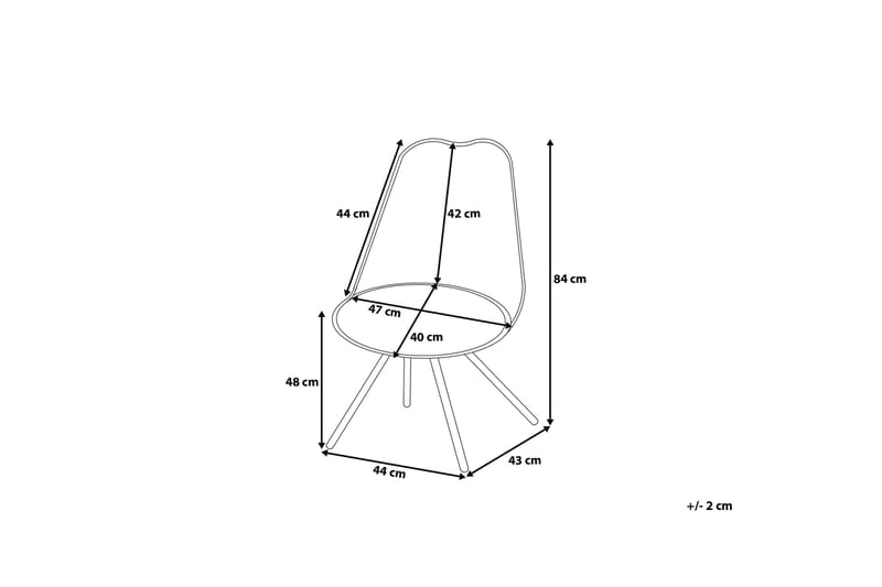 Dakota Ii Stol Set Om 2 St - Grå/Brun - Möbler - Fåtölj & stolar - Matstol & köksstol