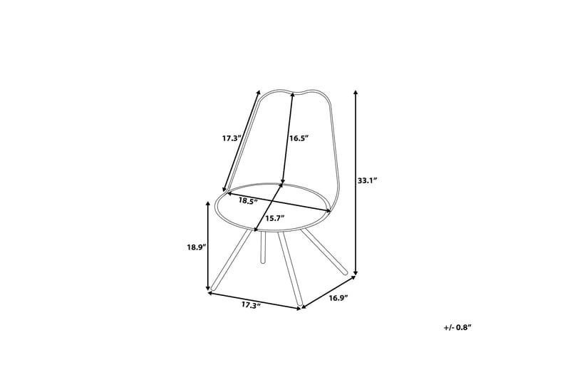 Dakota Ii Stol Set Om 2 St - Vit/brun - Möbler - Fåtölj & stolar - Matstol & köksstol
