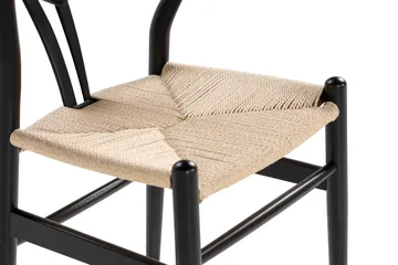 Dastoori Matstol med Armstöd - Svart / Natur / Beige - Möbler - Fåtölj & stolar - Matstol & köksstol