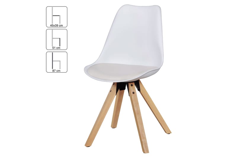 Dedhia Matstol 2-pack - Vit - Möbler - Fåtölj & stolar - Matstol & köksstol