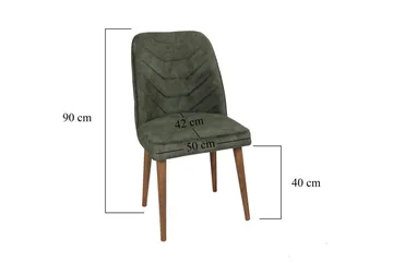 Denounce Matstol - Valnöt/Grön - Möbler - Fåtölj & stolar - Matstol & köksstol