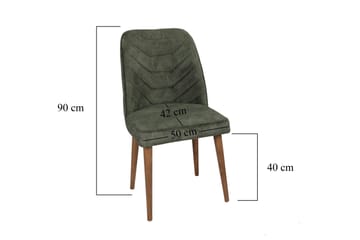 Denounce Matstol - Valnöt/Grön - Möbler - Fåtölj & stolar - Matstol & köksstol