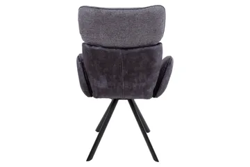 Eddy Stol med armstöd Mörkgrå Sammet - Möbler - Fåtölj & stolar - Matstol & köksstol