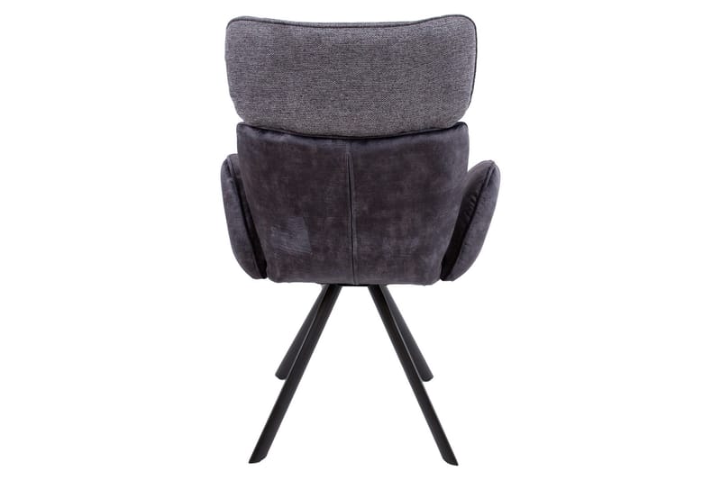 Eddy Stol med armstöd Mörkgrå Sammet - Möbler - Fåtölj & stolar - Matstol & köksstol