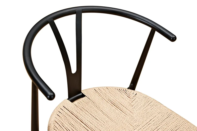 Elysia Matstol med Armstöd - Svart / Natur - Möbler - Fåtölj & stolar - Matstol & köksstol