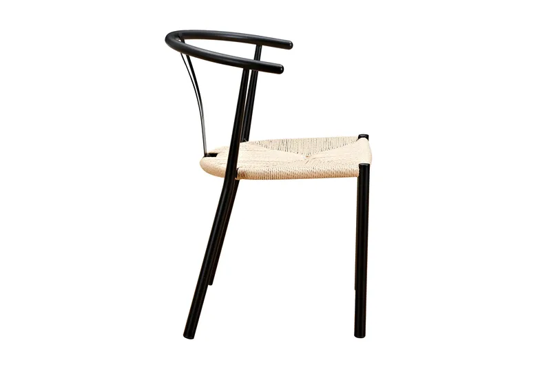 Elysia Matstol med Armstöd - Svart / Natur - Möbler - Fåtölj & stolar - Matstol & köksstol