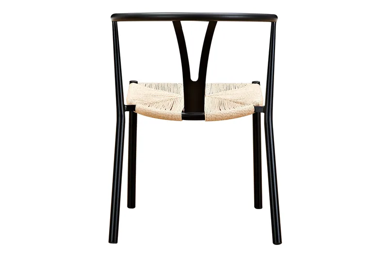 Elysia Matstol med Armstöd - Svart / Natur - Möbler - Fåtölj & stolar - Matstol & köksstol
