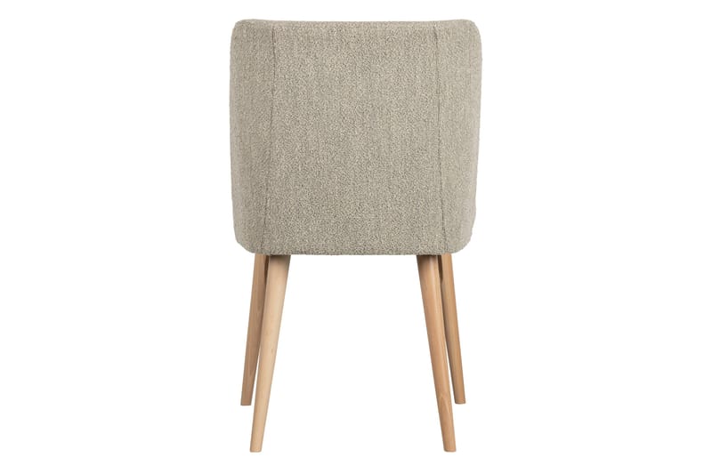 Forcea Matstol i Bouclé med Träben - Beige - Möbler - Fåtölj & stolar - Matstol & köksstol