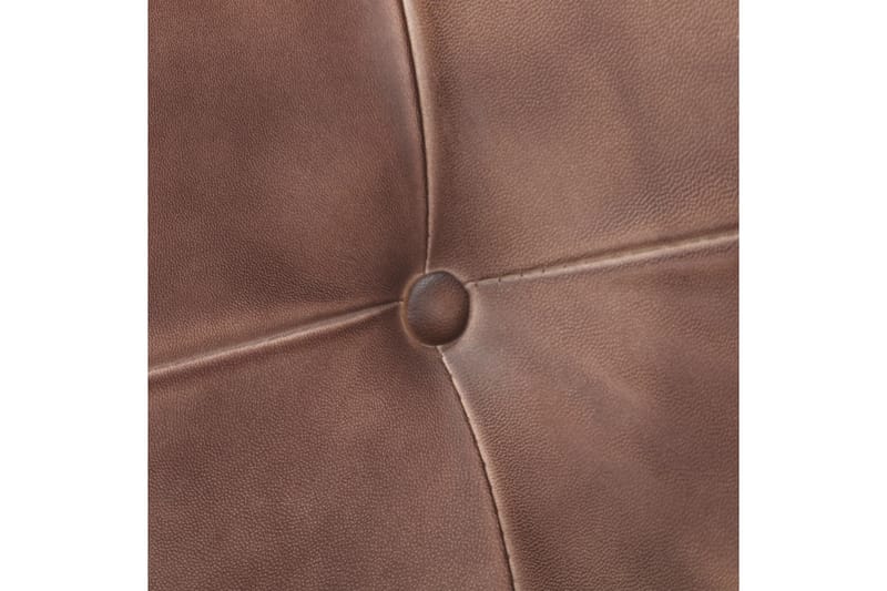 Fribärande matstolar 2 st brun nött äkta läder - Brun - Matstol & köksstol