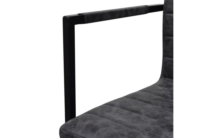 Fribärande matstolar 2 st svart konstläder - Svart - Matstol & köksstol - Karmstol