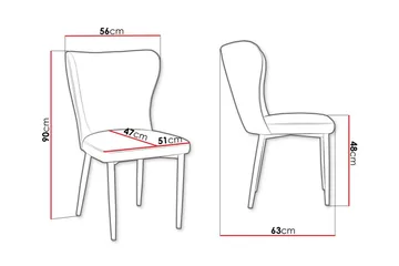 Glenarm Matstol i Sammet med Metallfinish - Smaragdgrön - Möbler - Fåtölj & stolar - Matstol & köksstol