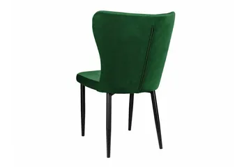Glenarm Matstol i Sammet med Metallfinish - Smaragdgrön - Möbler - Fåtölj & stolar - Matstol & köksstol