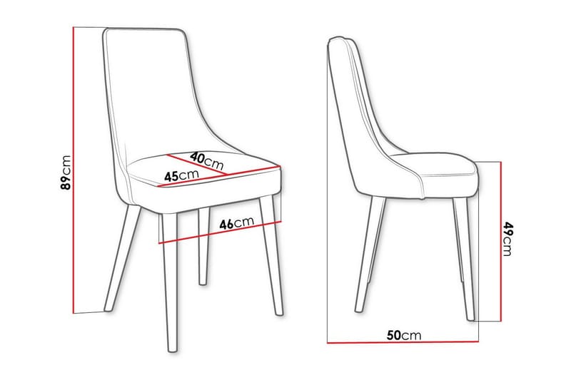 Glenarm Matstol i Tyg med Träben - Beige|Svart - Möbler - Fåtölj & stolar - Matstol & köksstol