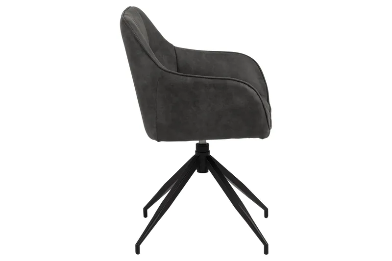 Harford Karmstol Spindelben - Mörkgrå/Matt Svart - Möbler - Fåtölj & stolar - Matstol & köksstol