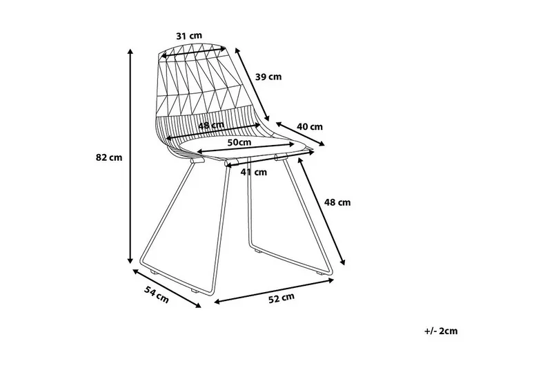 Harlan Stol Set Om 2 St - Guld - Möbler - Fåtölj & stolar - Matstol & köksstol