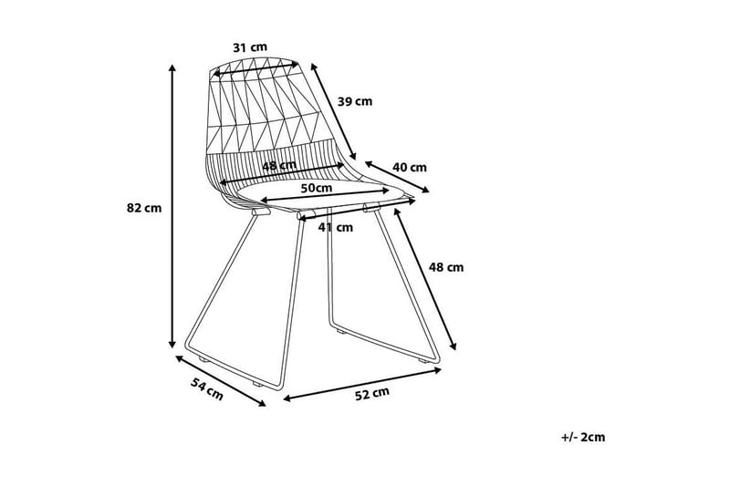 Harlan Stol Set Om 2 St - Guld - Möbler - Fåtölj & stolar - Matstol & köksstol