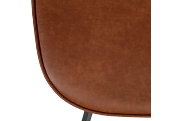 Helena Matstol i Konstläder med Metallben - Cognac - Möbler - Fåtölj & stolar - Matstol & köksstol