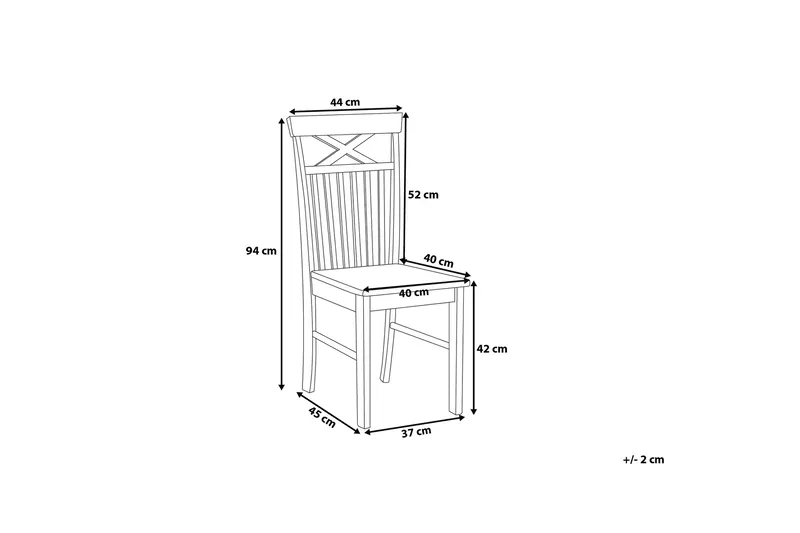 Houston Stol Set Om 2 St - Trä/Natur - Möbler - Fåtölj & stolar - Matstol & köksstol