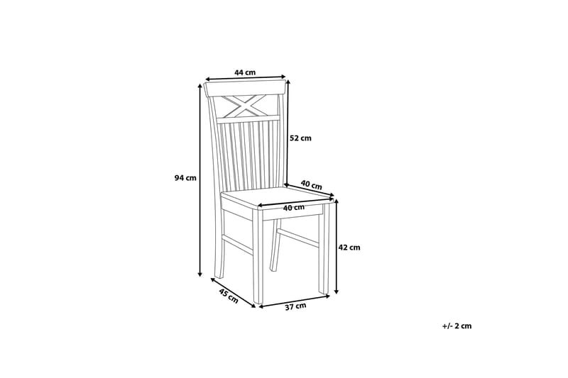 Houston Stol Set Om 2 St - Vit - Möbler - Fåtölj & stolar - Matstol & köksstol