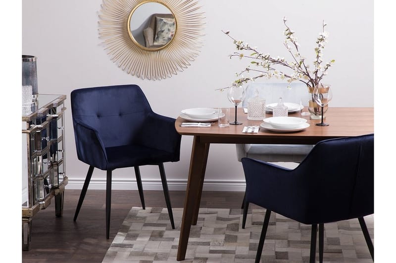 Jasmin Stol Set Om 2 St - Blå - Möbler - Fåtölj & stolar - Matstol & köksstol