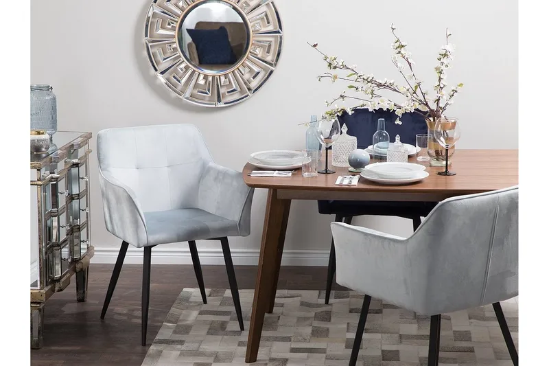 Jasmin Stol Set Om 2 St - Grå - Möbler - Fåtölj & stolar - Matstol & köksstol