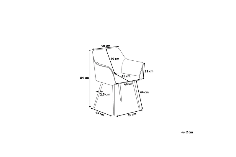 Jasmin Stol Set Om 2 St - Grå - Möbler - Fåtölj & stolar - Matstol & köksstol