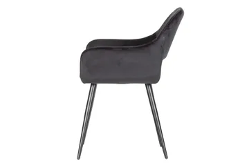 Jelle Matstol 2-pack Sammet - Svart - Möbler - Fåtölj & stolar - Matstol & köksstol