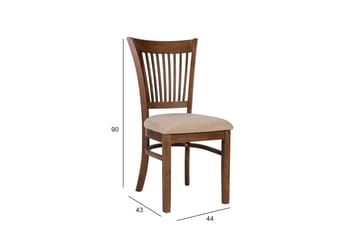 Joy Matstol i Tyg med Träben - Beige - Möbler - Fåtölj & stolar - Matstol & köksstol