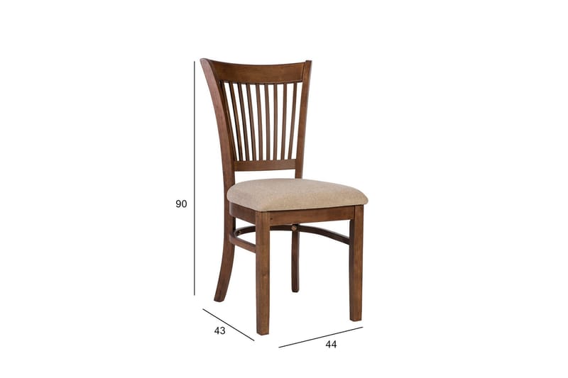 Joy Matstol i Tyg med Träben - Beige - Möbler - Fåtölj & stolar - Matstol & köksstol