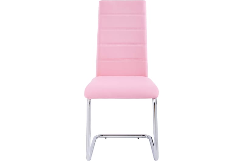 Köksstol Aiwa Konstläder 4-pack - Rosa|Krom - Möbler - Fåtölj & stolar - Matstol & köksstol
