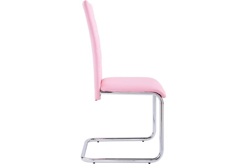 Köksstol Aiwa Konstläder 4-pack - Rosa|Krom - Möbler - Fåtölj & stolar - Matstol & köksstol