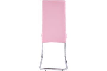Köksstol Aiwa Konstläder 4-pack - Rosa|Krom - Möbler - Fåtölj & stolar - Matstol & köksstol