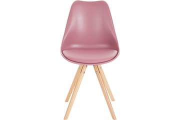 Köksstol Brenda 2-pack - PU|Rosa|Ek - Möbler - Fåtölj & stolar - Matstol & köksstol