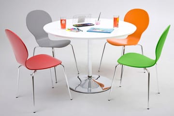Köksstol Elisha - Orange|Krom - Möbler - Fåtölj & stolar - Matstol & köksstol