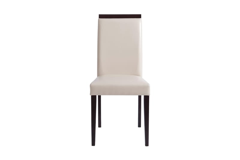 Köksstol Glover Konstläder 2-pack - Beige|Mörkt Trä - Möbler - Fåtölj & stolar - Matstol & köksstol