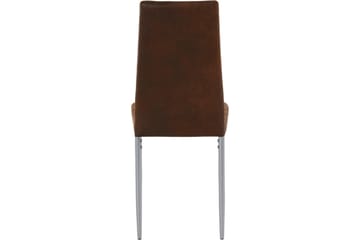 Köksstol Karia Microfiber 2-pack - Brun/Silver - Möbler - Fåtölj & stolar - Matstol & köksstol