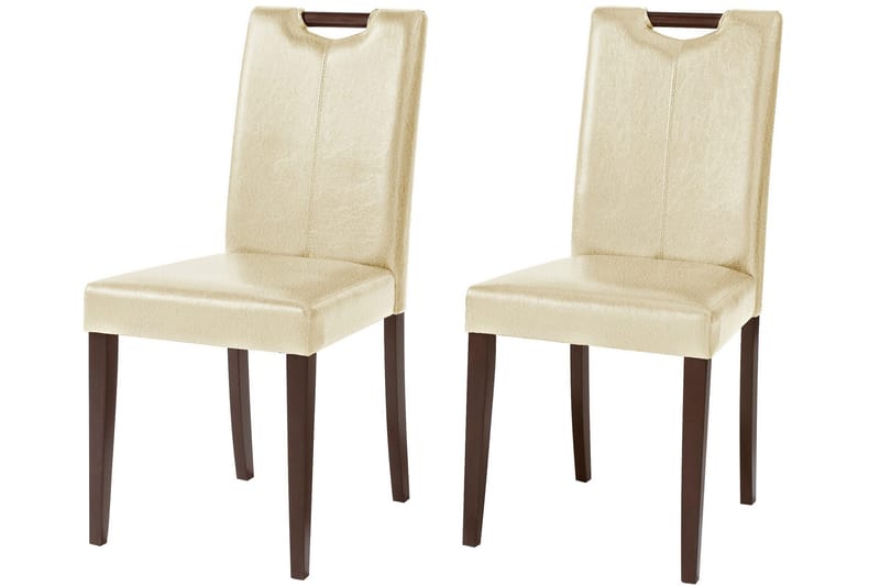 Köksstol Sawyer Konstläder 2-pack - Beige - Matstol & köksstol